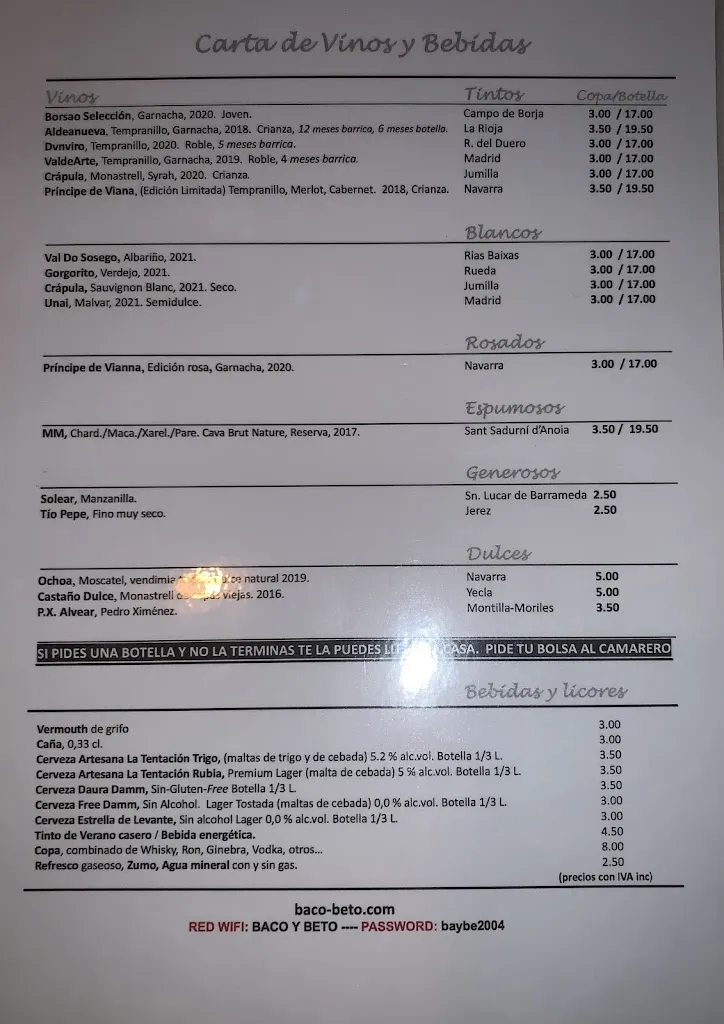 Menu_Baco y Beto, Taberna_Pelayos_image_2