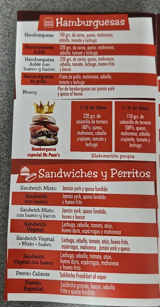 Menu_Burger Mc Paco’s_Pelayos_image_1