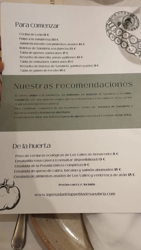 Menu_La Posada de la Puebla de Sanabria_Puebla de San Medel_image_3