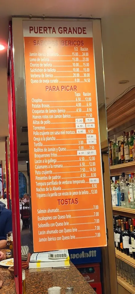 Menu_Restaurante en las Ventas Puerta Grande Madrid_Puertas_image_1