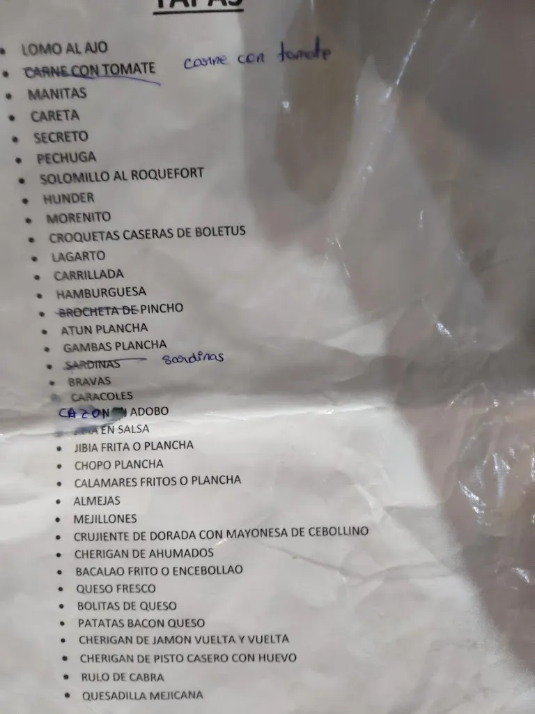 Menu_Bar Restaurante 