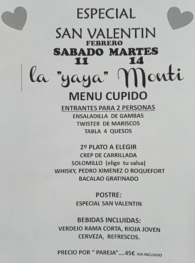 Menü_Meson La Yaya Monti_Rinconada de la Sierra La_Bild_3