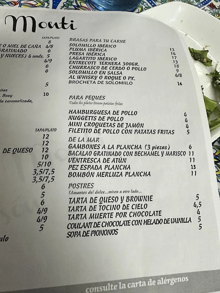 Menü_Meson La Yaya Monti_Rinconada de la Sierra La_Bild_4