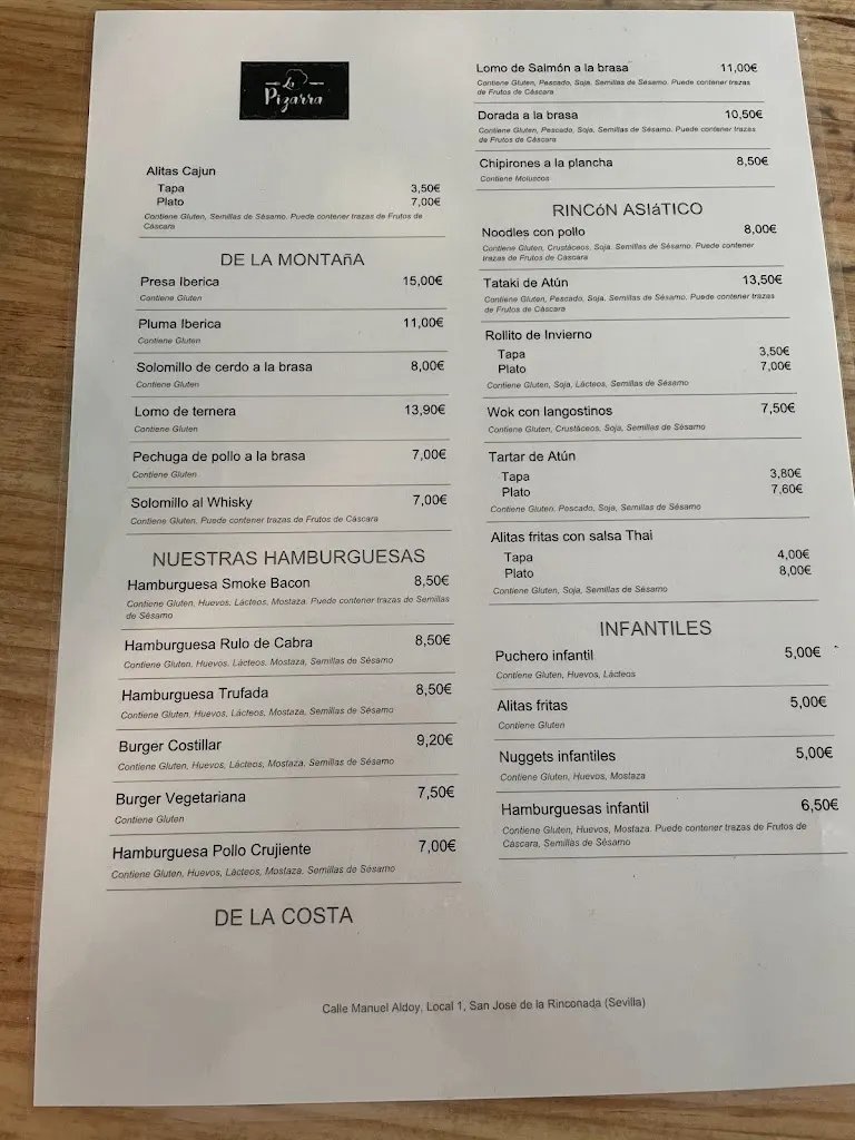 Menu_Restaurante La Pizarra_Rinconada de la Sierra La_image_1