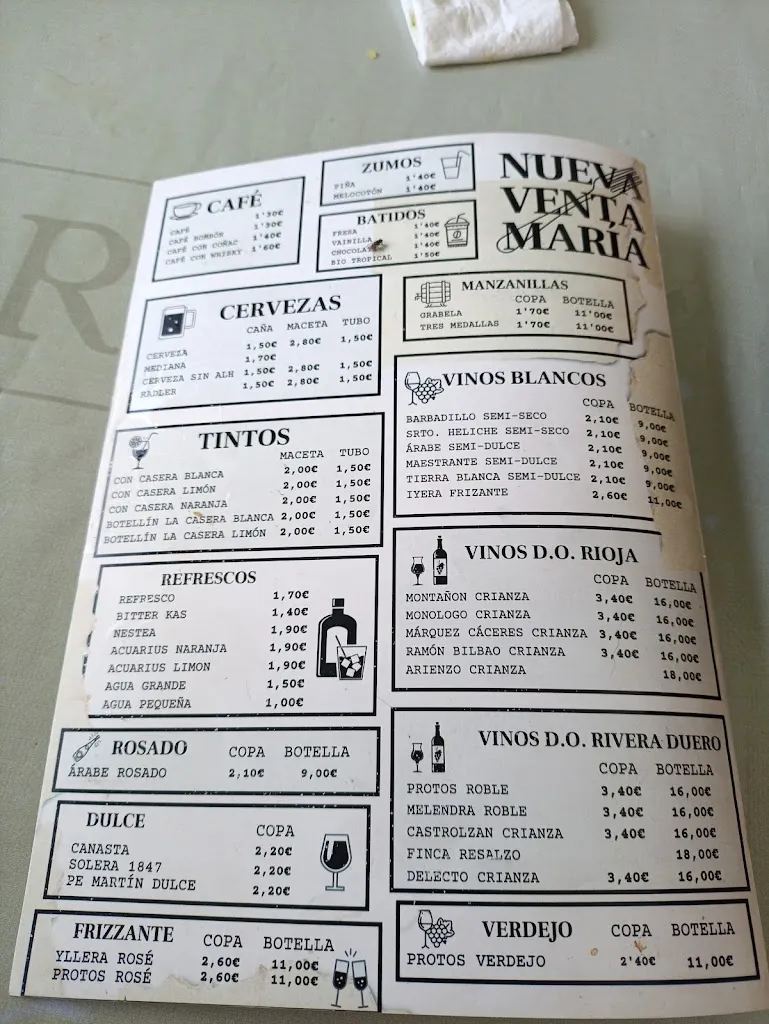 Menu_Nueva Venta María_Rinconada de la Sierra La_image_1