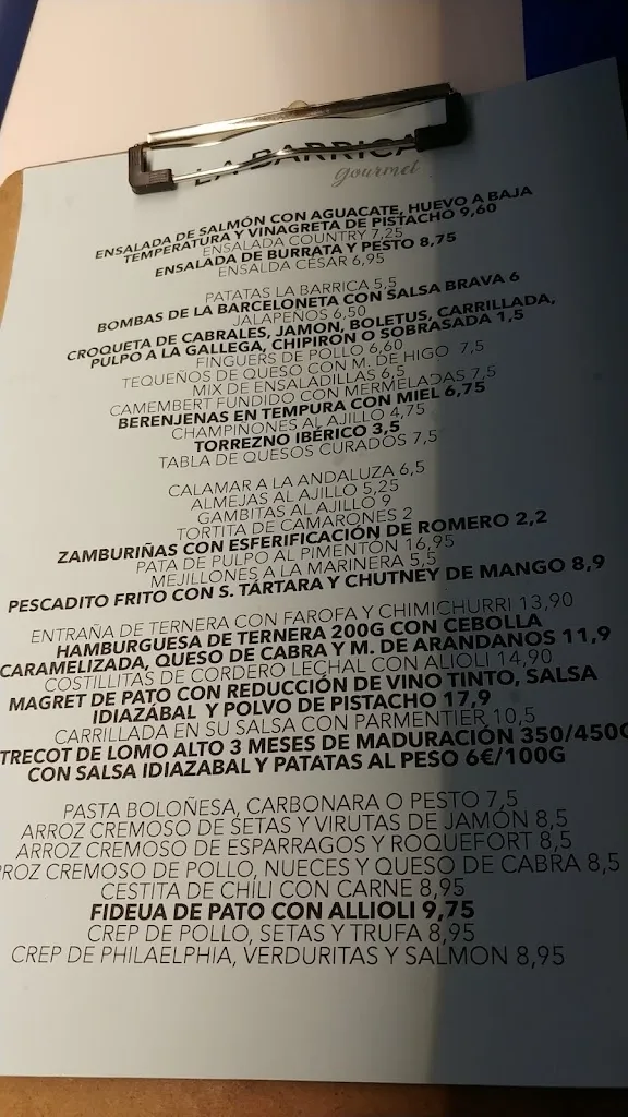 Menu_La Barrica Gourmet_Villena_image_2