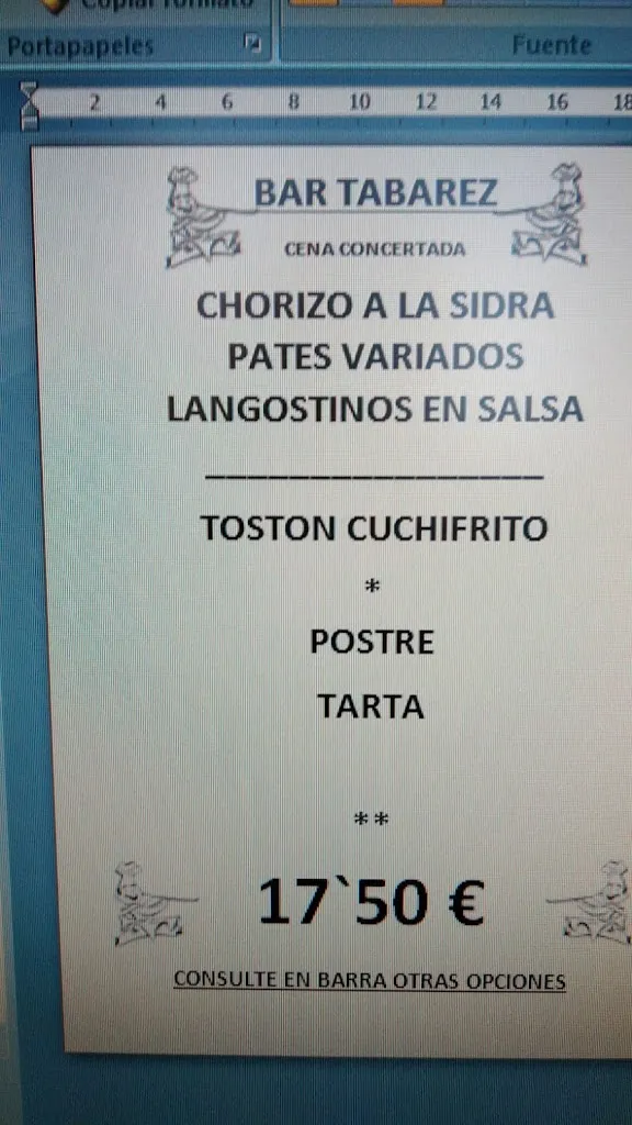 Menu_Bar Tabárez_San Felices de los Gallegos_immagine_2