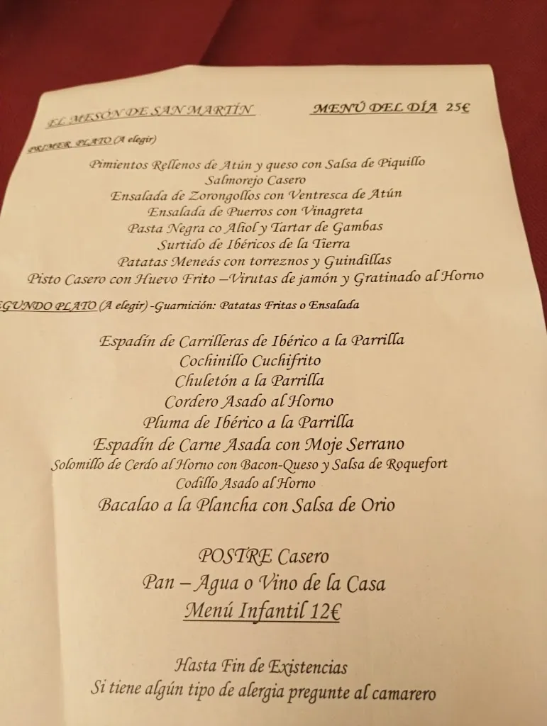 Menu_Mesón de San Martín_San Martín del Castañar_image_1