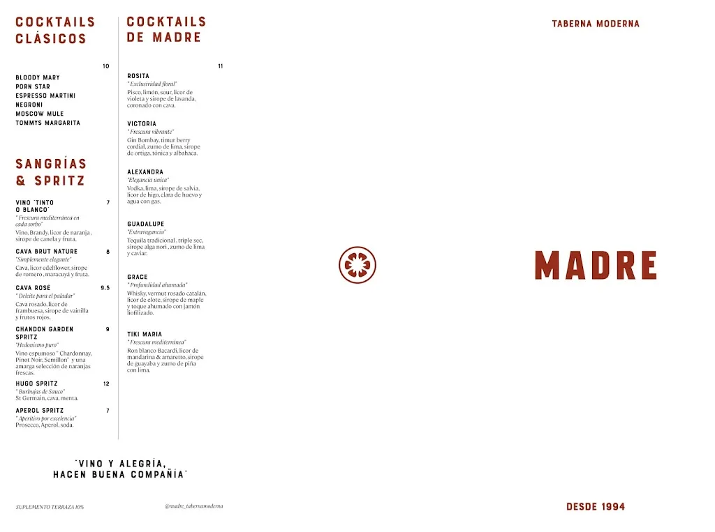 Menu_Madre Taberna Moderna | Sagrada Família_Sagrada La_image_3