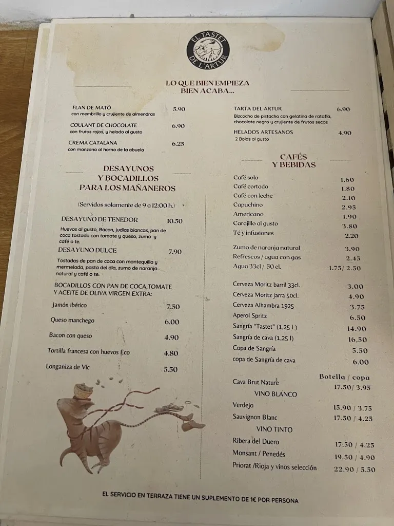 Menu_El Tastet de l’Artur – Cocina tradicional catalana, brunch y tapas caseras_Sagrada La_image_4