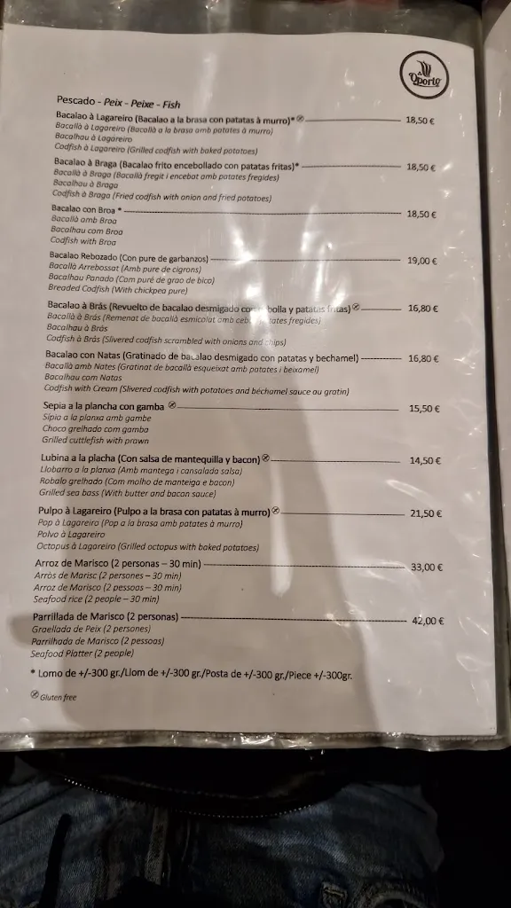 Menu_Oporto Restaurante_Sagrada La_image_2