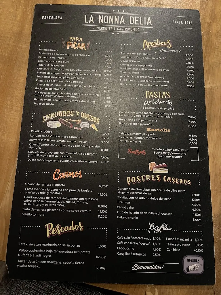 Menu_Nonna Delia_Sagrada La_image_1