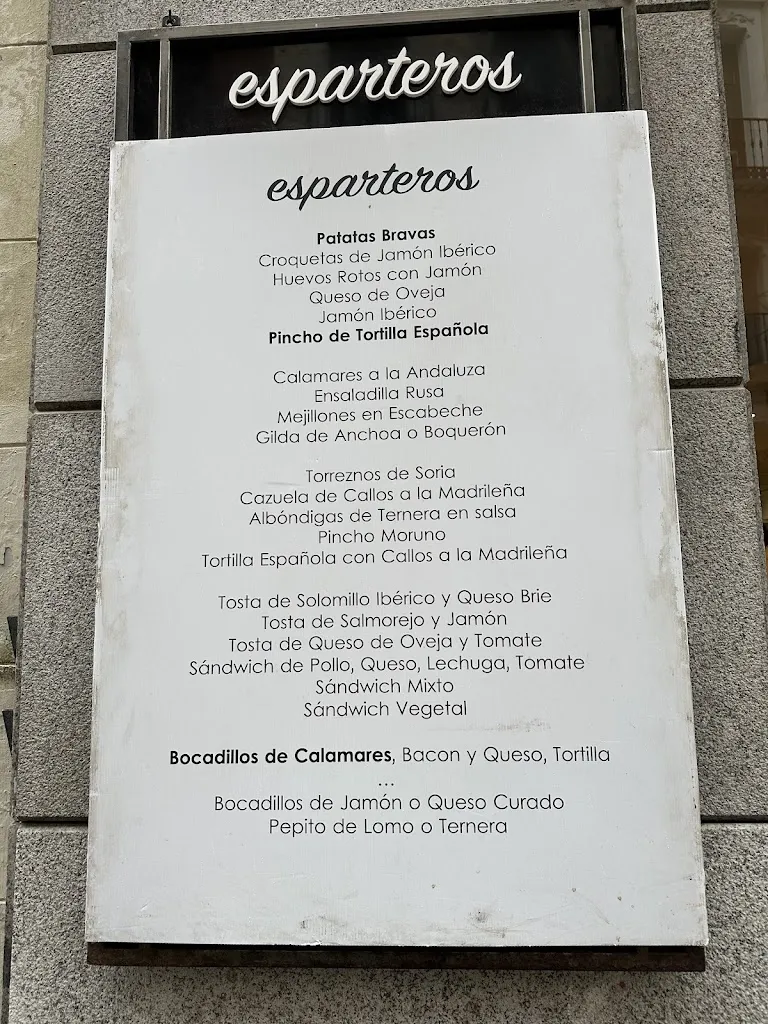 Menu_Cafetería Esparteros_Sagrada La_immagine_1
