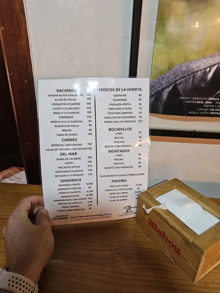 Menu_La Posada de la Puebla_Santiago de la Puebla_image_2