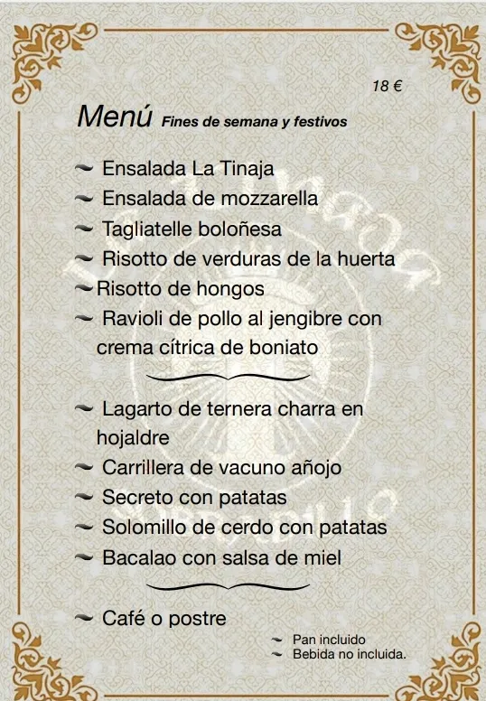 Menu_Restaurante La Tinaja_Sobradillo_image_1