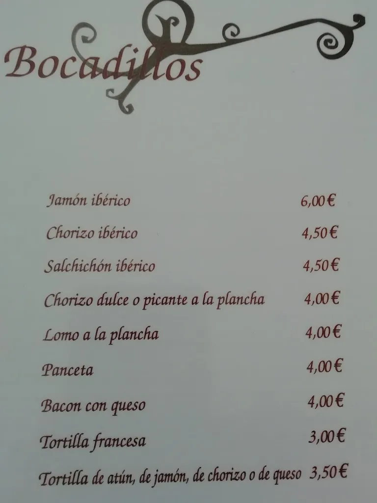 Menu_Bar La Iglesia_Sorihuela_image_2