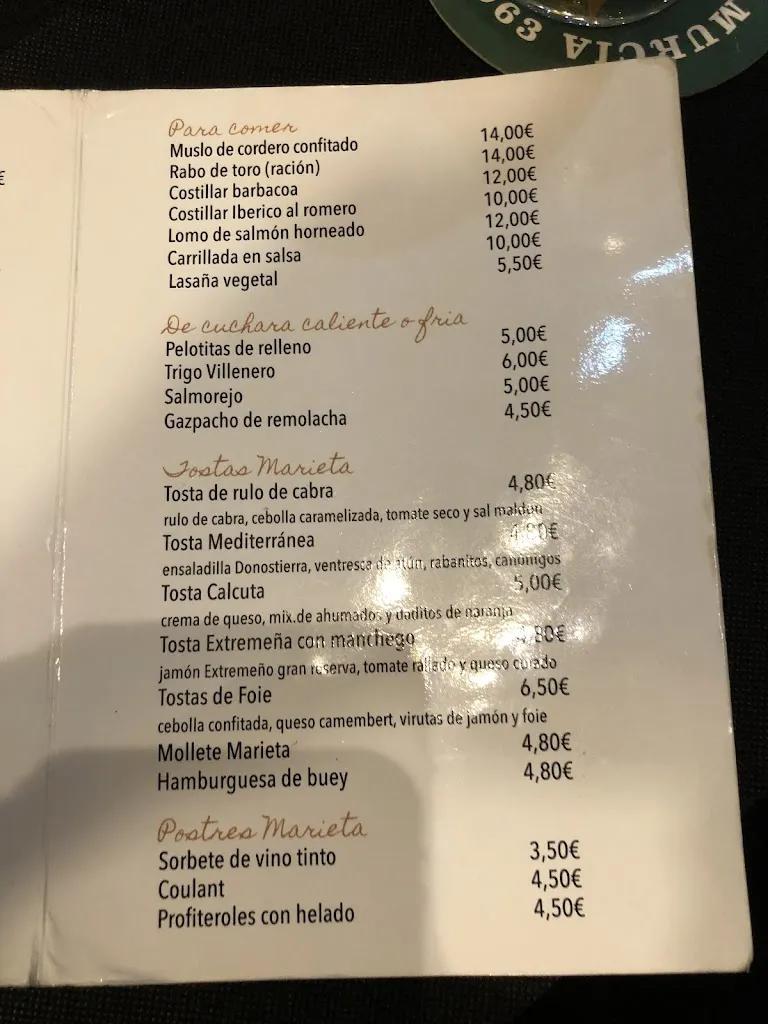 Menu_Marieta Café & Picoteo_Villena_image_2