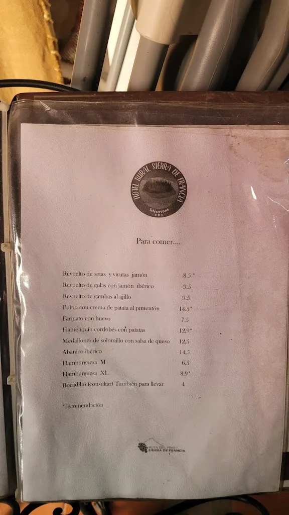 Menu_Hotel Rural Sierra de Francia_Sotoserrano_image_3