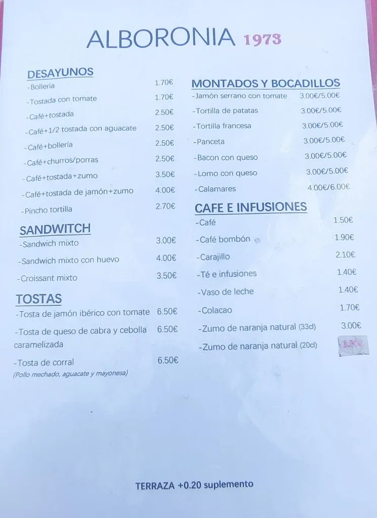 Menu_Alboronía Cocina Bar_Valdecarros_immagine_2