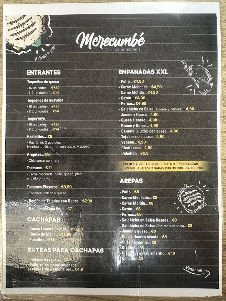 Menu_Restaurante Merecumbé comida venezolana_Valdecarros_image_3
