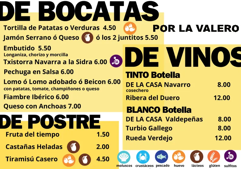 Menu_Bodega Valero_Valero_immagine_1