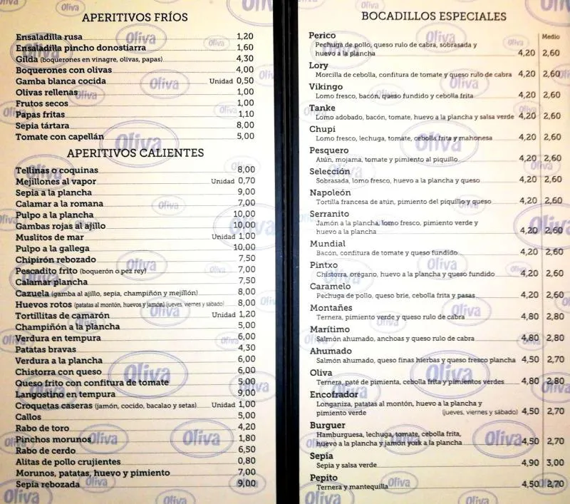 Menu_Café Oliva Bar_Villena_image_2