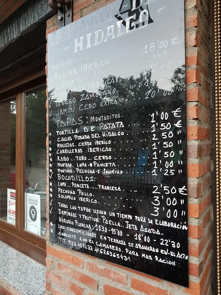 Menu_La posada del hidalgo_Villanueva del Conde_image_1