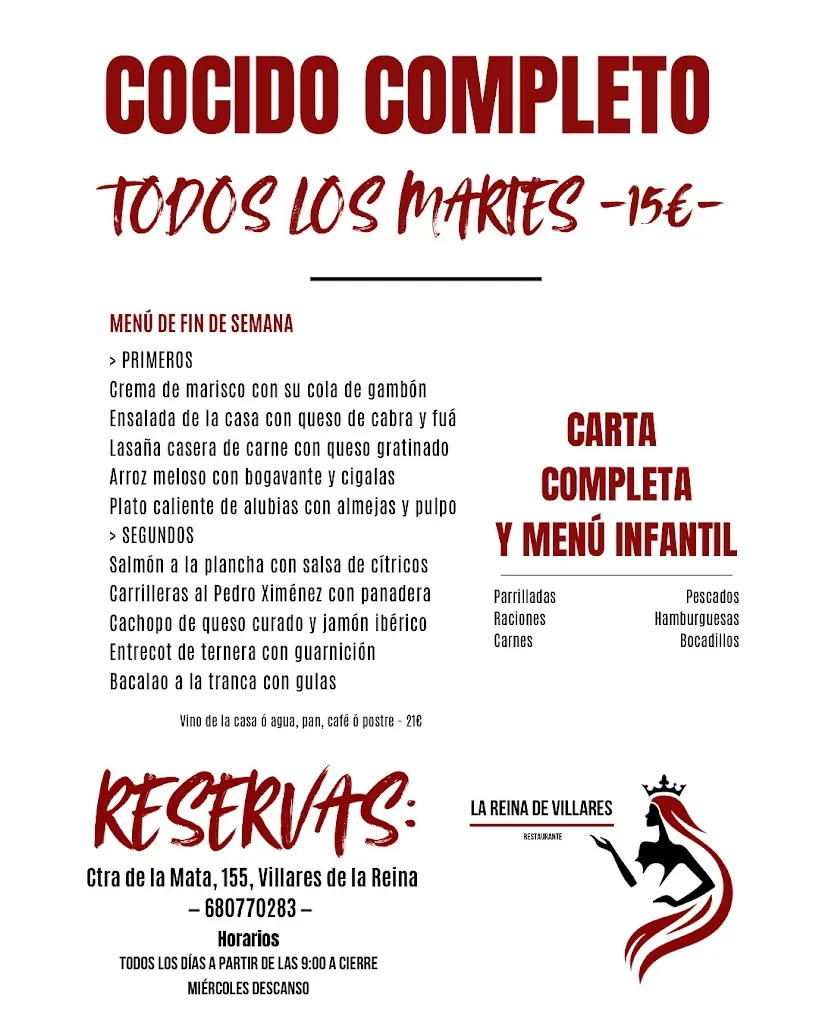 Menu_La Reina de Villares_Villares de la Reina_immagine_1