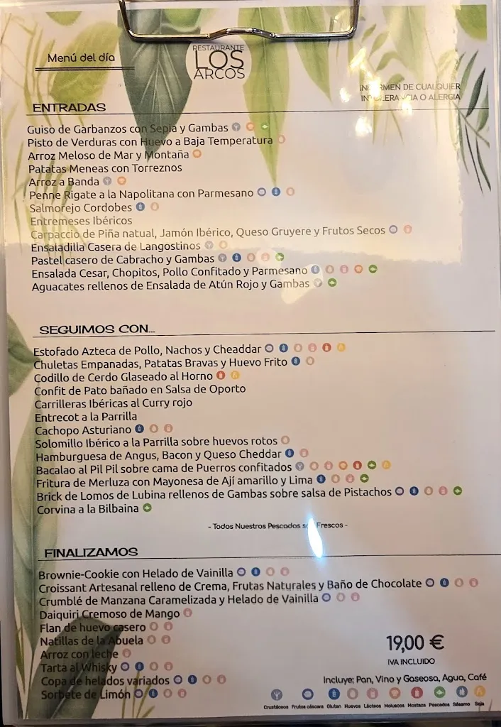 Menü_Restaurante Los Arcos_Villares de la Reina_Bild_1