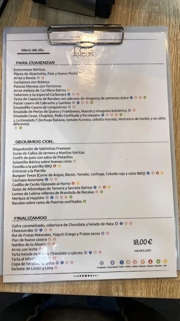 Menü_Restaurante Los Arcos_Villares de la Reina_Bild_3