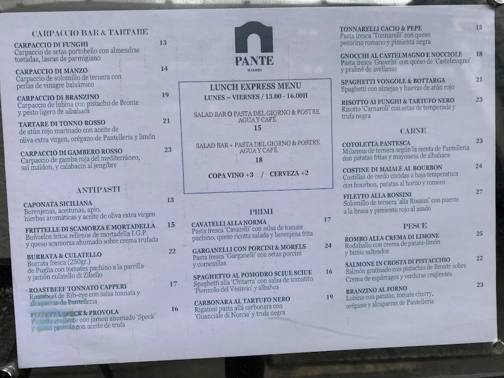 Menu_Pante Cucina Italiana_Villaverde de Guareña_immagine_2