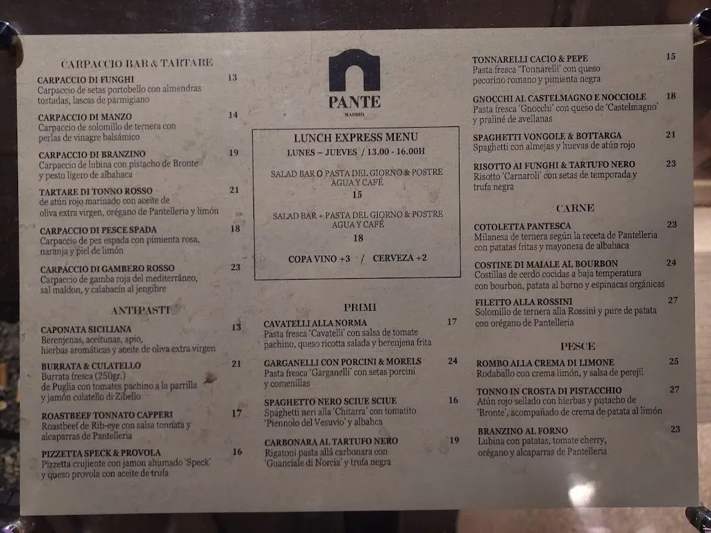 Menu_Pante Cucina Italiana_Villaverde de Guareña_immagine_3