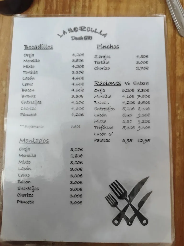 Menu_Bar-Cervecería La Morcilla._Villaverde de Guareña_immagine_2