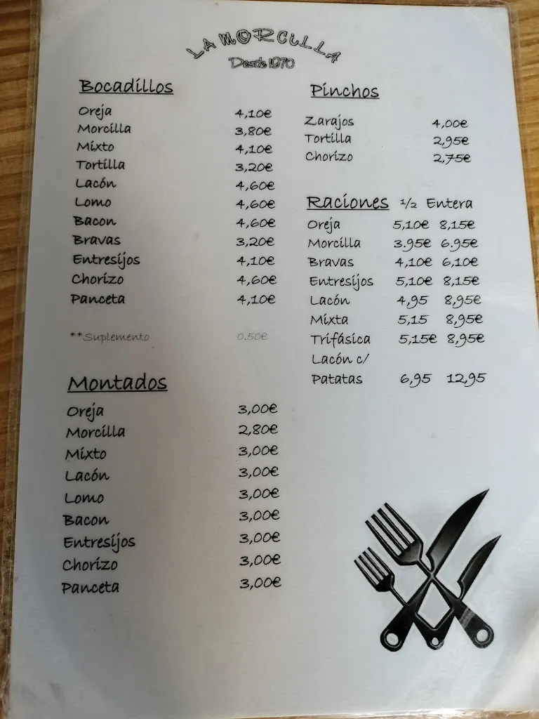 Menu_Bar-Cervecería La Morcilla._Villaverde de Guareña_immagine_4