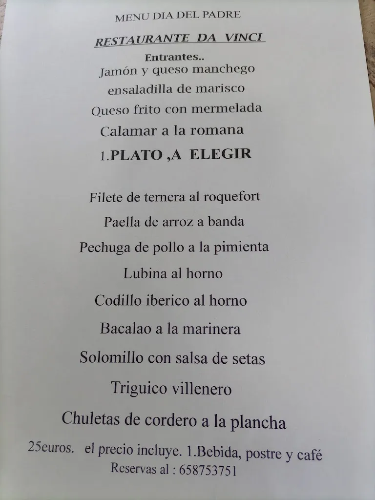 Menu_Restaurante Da Vinci_Villena_image_2