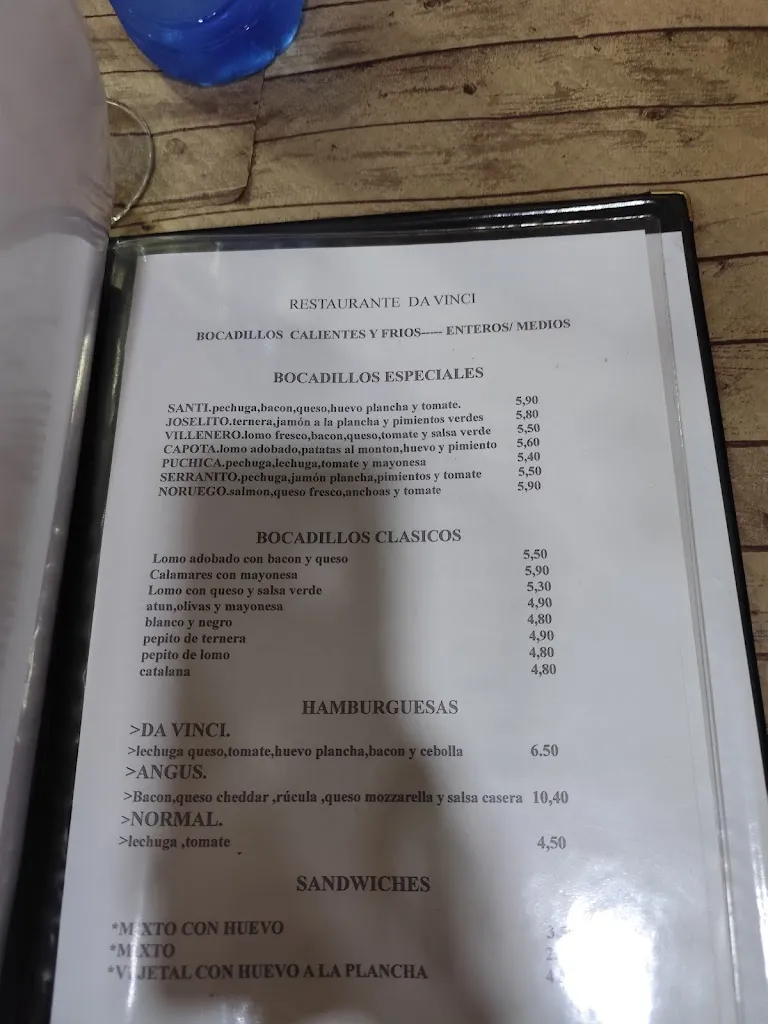 Menu_Restaurante Da Vinci_Villena_image_4