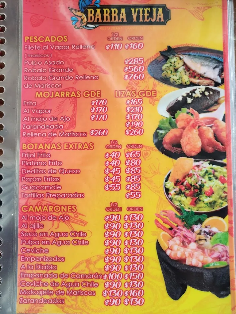 Menu_Restaurant Campestre Familiar Barra Vieja_Villaflores_image_2