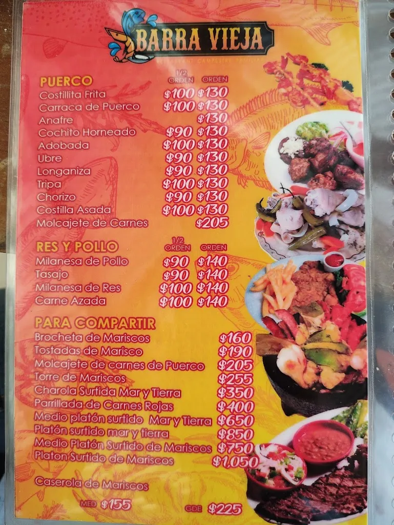 Menu_Restaurant Campestre Familiar Barra Vieja_Villaflores_image_3