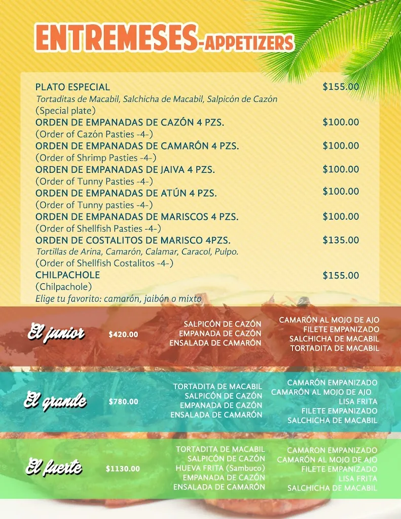 Menu_Marisqueria Doña Chelo_Villaflores_image_1