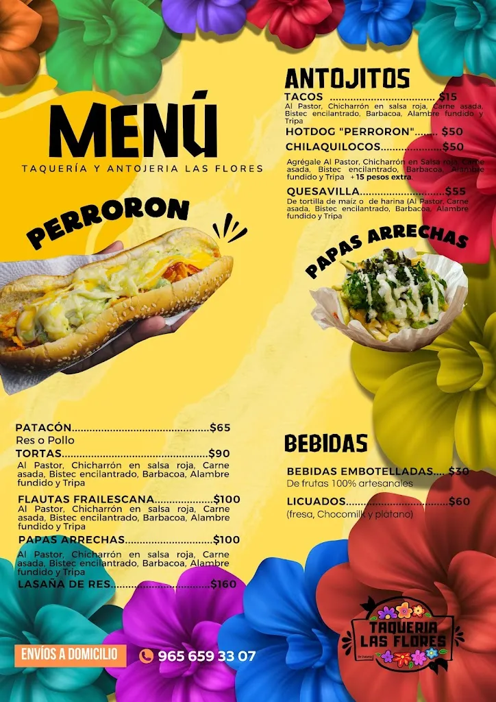 Menu_Las Flores Taqueria y Antojeria_Villaflores_image_1