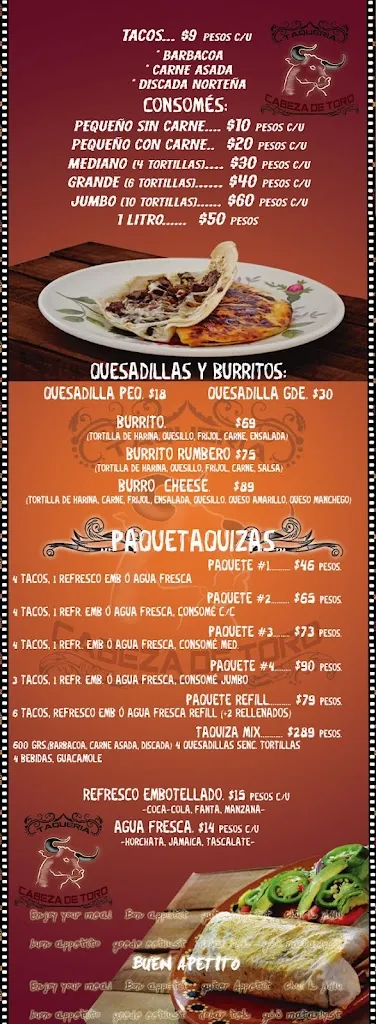 Menu_Taquería Cabeza de Toro_Villaflores_image_2