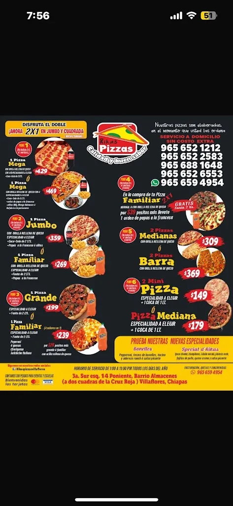 Elizabeth Ruiz Coutiño_Rikas Pizzas_Villaflores_review
