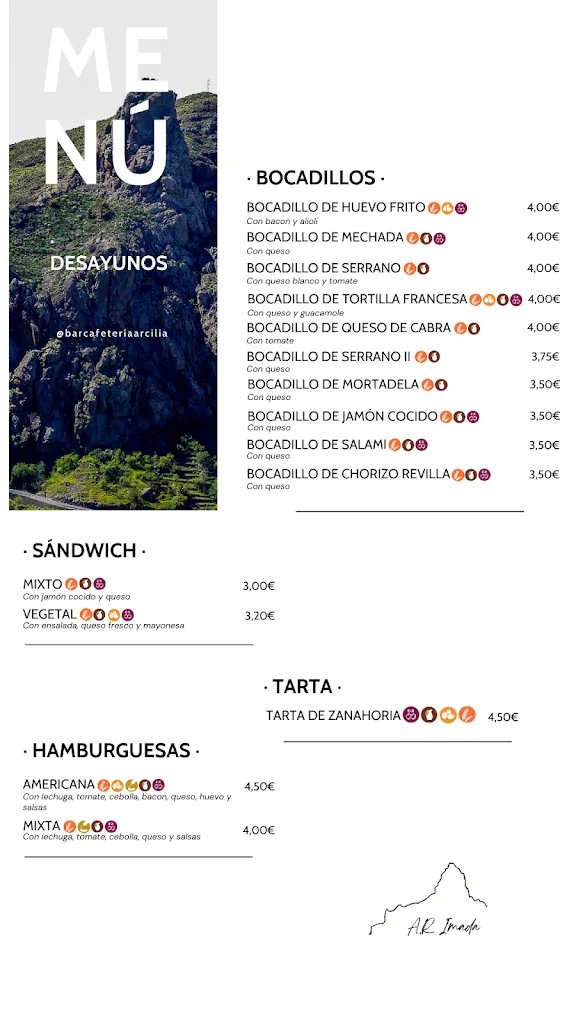 Menu_Bar Cafetería Arcilia_Alajeró_immagine_2