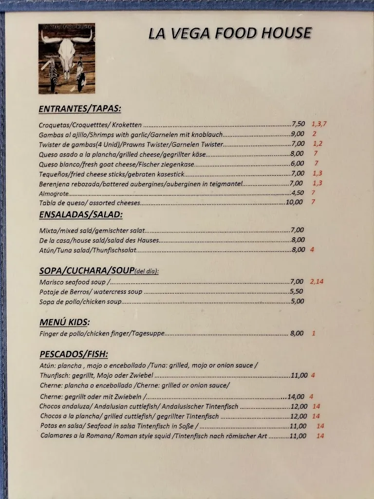 Menu_La Vega Food House_Alajeró_image_1