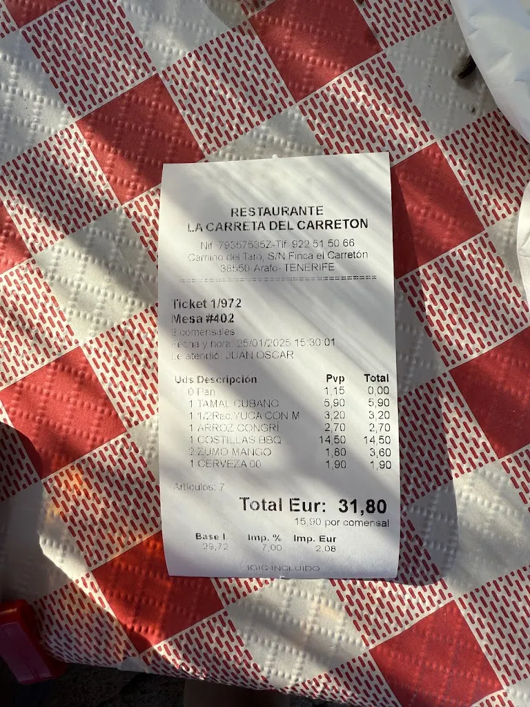 Niek Bakker_Restaurante La Carreta del Carretón_Arafo_review