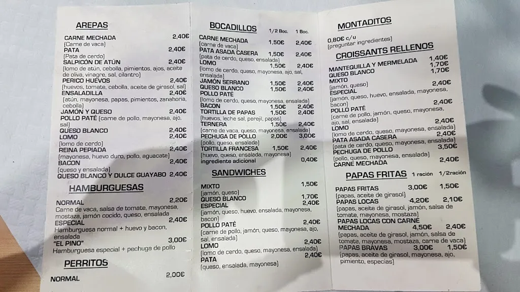 Menu_El Pino _Arafo_image_1