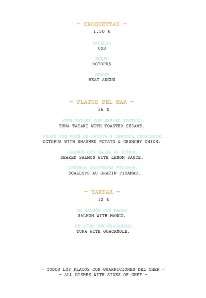 Menu_Picamar Tapas Bistrò_Adeje_image_4