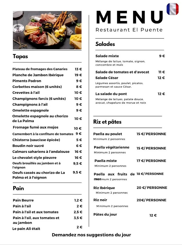 Menu_El Puente Restaurant_Adeje_image_2