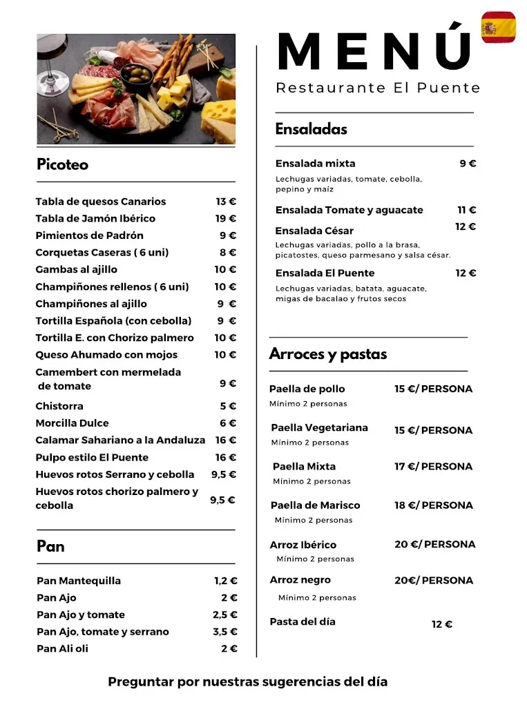 Menu_El Puente Restaurant_Adeje_image_4