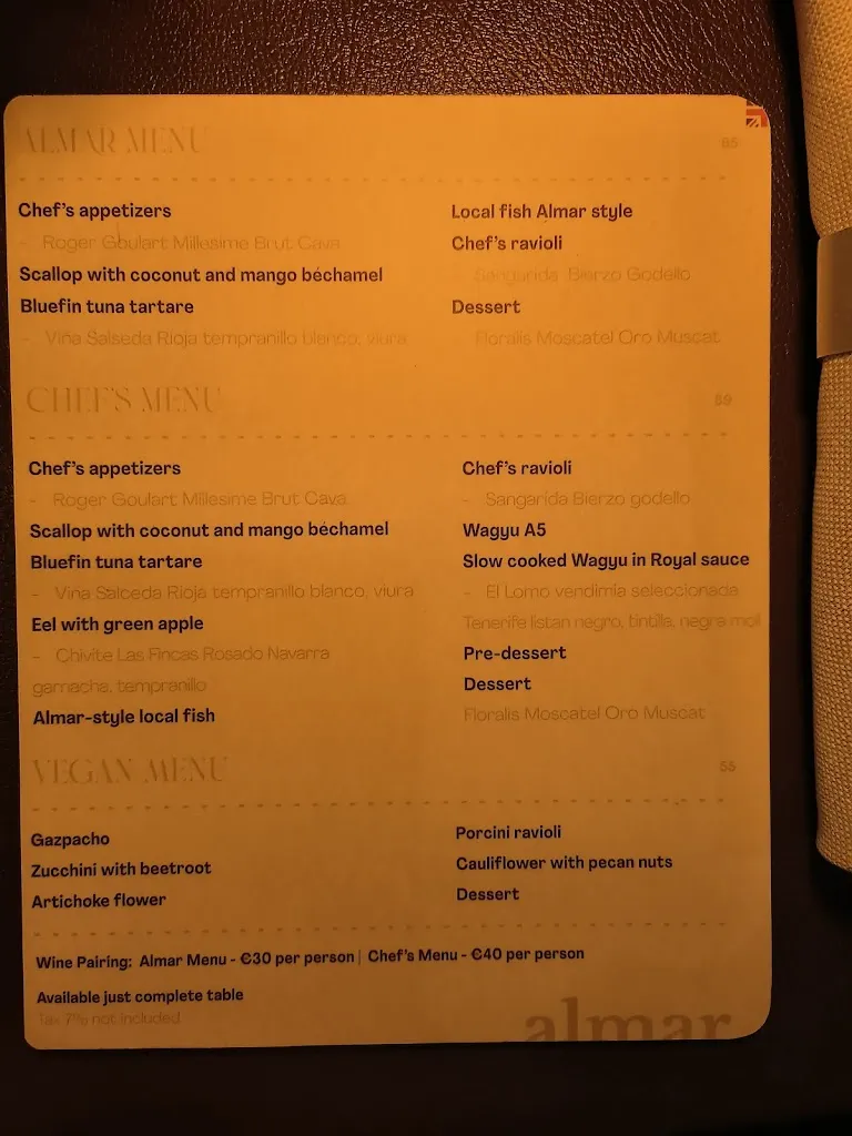 Menu_Almar Tenerife_Adeje_image_4